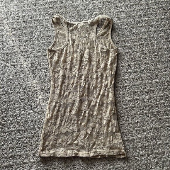 Color Story Womens Medium M Sleeveless Tank Top Cami Floral Stretch Mesh Y2K 90s - Picture 8 of 8